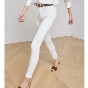 L’Agence Marguerite High Rise Skinny White Jeans 31